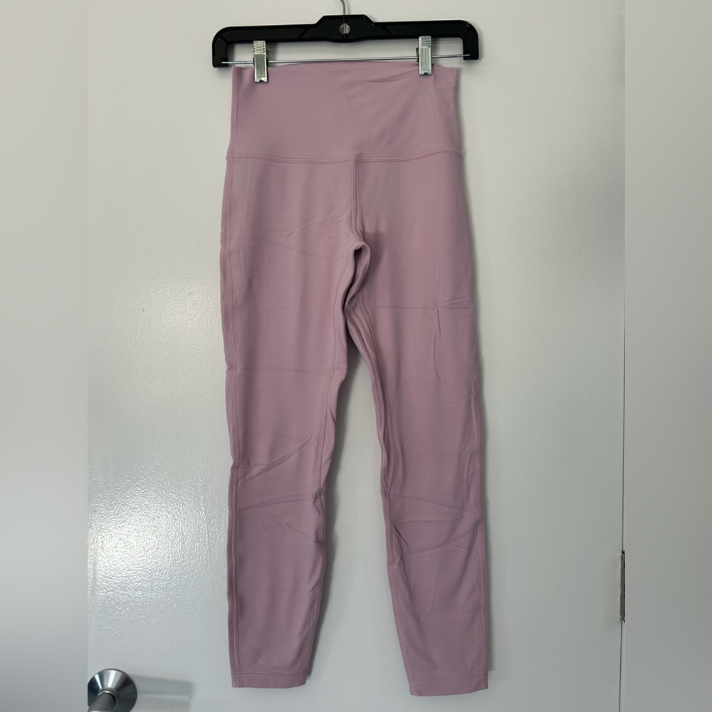 EUC Lululemon Align HR Pant 25" High-Rise Sz 6 Mauve Pink Nulu Fabric Worn Once